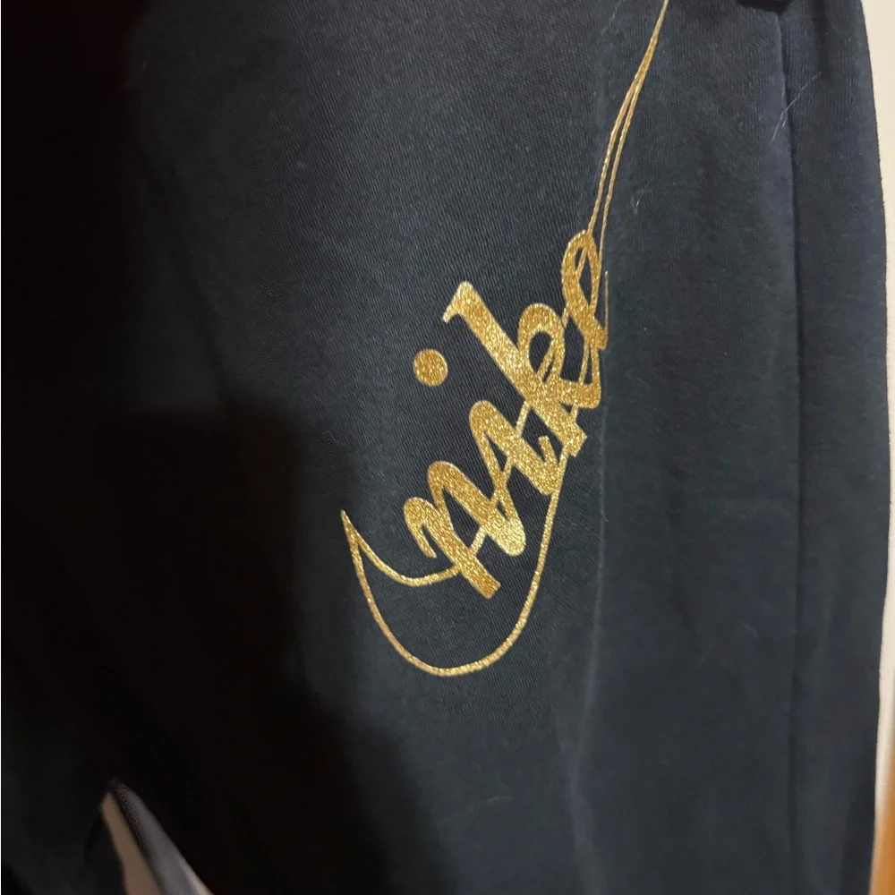 Nike Black Track Pants‎ with Gold Logo size XL